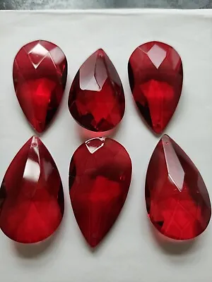 20 Glass Chandelier Drops/Suncatcher/Decorations Large Red • £5