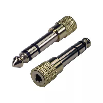 £2.39 • Buy 6.35mm To 3.5mm Jack Metal Big To Small Jack Headphone Adapter 6.3mm 1/4 Inch