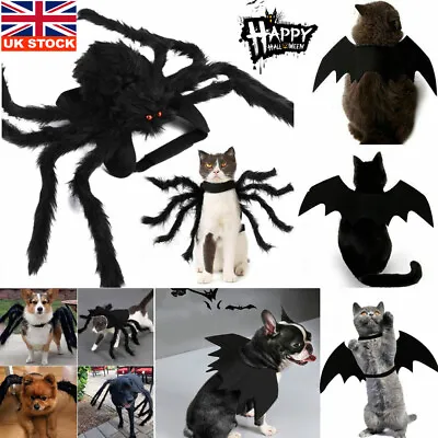 £5.99 • Buy Halloween Pet Bat Wing Spider Costume Dog Cat Puppy Cosplay Clothes Outfit Dress
