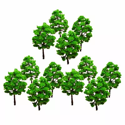 10 Lot Plastic 1:100-1:150 HO N Model Trees For Park Building Layout 8cm • £5.63