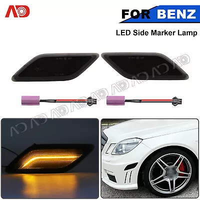 For 10-13 Mercedes W212 E-Class Smoke Lens Side Marker Light Turn Sign Lamp • $39.59