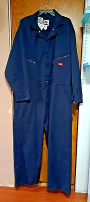 2XL (50-52 X 27) Dickies Deluxe Blended Navy Long Sleeve Coveralls  • $20