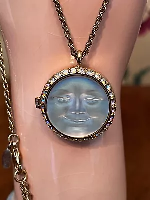 Kirks Folly Vintage Signed Seaview  Love Never Dies  Moon Face Locket • $99.50