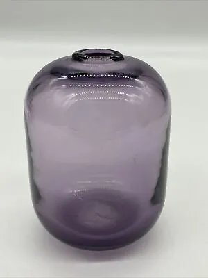 $25 • Buy Vintage Mold Blown Amethyst Glass Small Bottle Vase