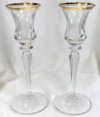 Jamestown By Mikasa Crystal Candle Holders Set Of 2-7 7/8  • $35