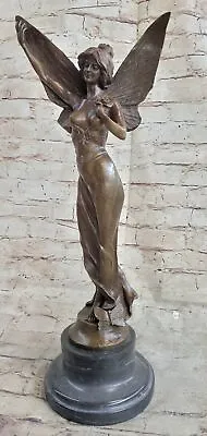 Garden Sculpture Cherub Angel Collector Art Cupid Bronze Marble Statue Gift SALE • $299