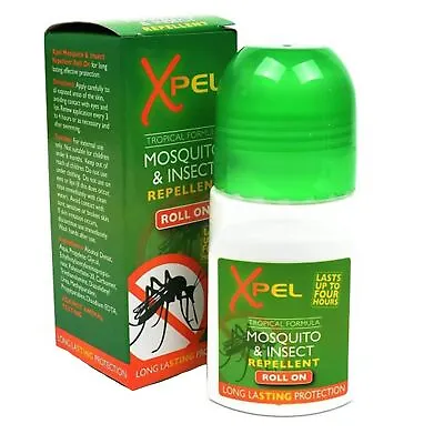 XPEL Mosquito & Insect Repellent Roll On 75ml 4 Hour Protection • £5.45