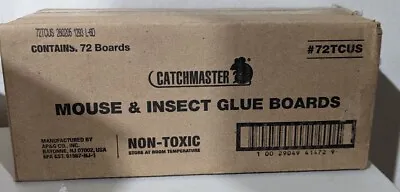 72 Pack CatchMaster Glue Traps 72TC Sticky Board Catches Mice & Insects Bug Trap • $33.99