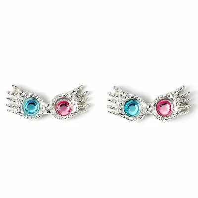 £7.99 • Buy Harry Potter Luna Lovegood Glasses Silver Plated Stud Earrings - Official