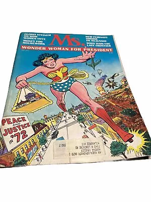 Vintage Original Ms. Magazine July 1972 Wonder Woman On Cover • $99.99