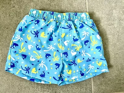 Baby Boy Swim Shorts With Integrated Nappy - 6-12 Months • £1.99
