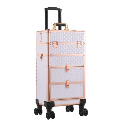 Professional Beauty Make-Up Trolley Cosmetic Case Rolling Nail Artist Organizer • £99.95