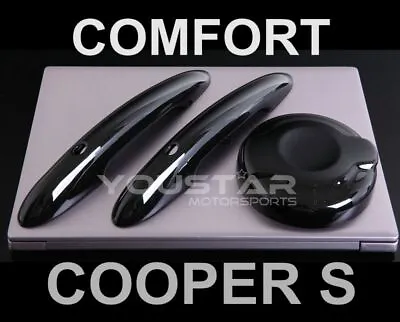 US STOCK PIANO BLACK Comfort Door Handle & Gas Covers For MINI Cooper S F56 F57 • $78.86