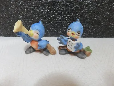 Vintage  Josef Originals Pair Of Ceramic Baby Bluebirds Cute • $19.60