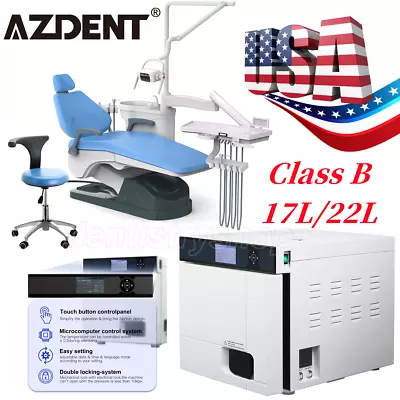 Dental Unit Chair Computer Controlled Motor / Class B Autoclave Steam Sterilizer • $2815.12
