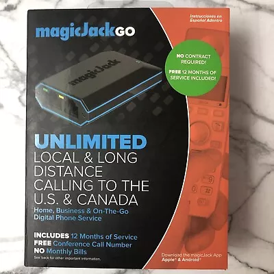 MagicJack Go Digital Phone Service Phone Jack AC Adapter Ethernet Cable • $14.95