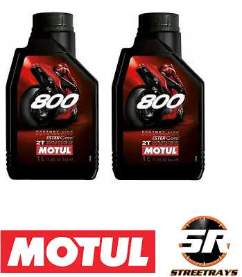 Motul 800 2T Factory Line Road Racing Synthetic 2-Stroke Oil 1 Liter 104041 Qty2 • $43.95