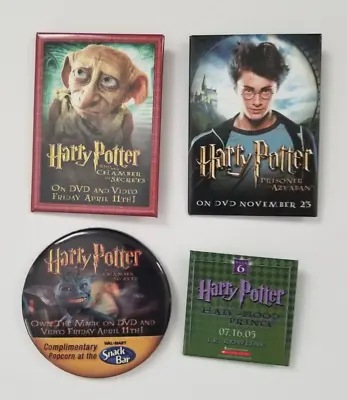 Harry Potter Movie And Book Promo Buttons Lot Of 4 - Pin • $9.95