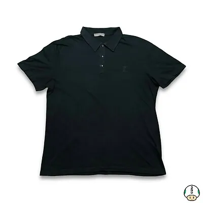 Versace Medusa Head Polo Shirt - Mens Large Black • $29.74