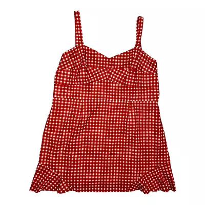 Hutch Size 22W Red & White Mckenzie Gingham Dress • $125