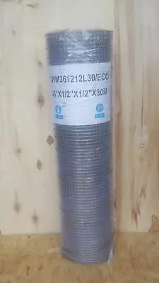 Aviary/Bird/Poultry Galvanised Wire Mesh Roll 1/2 X 1/2 X 19g X 36  X 10m • £49.95