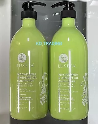 (2-Pk) LUSETA~ MACADAMIA & ARGAN OIL Rejuvenating Moisturizing Hair CONDITIONER • $41.95