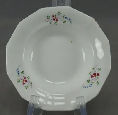 $10.50 • Buy British Hand Enamelled Puce & Blue Floral Soft Paste Toddy / Child's Plate C1830