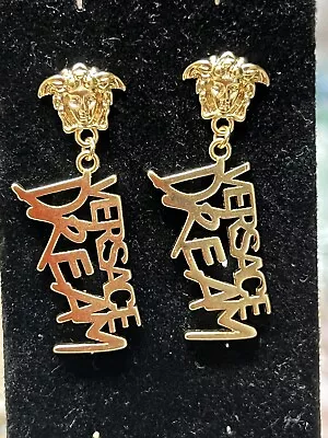 Versace Dream Logo Earrings  • $115