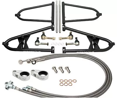 Yamaha YFZ 450  A Arms +2 +1  Chromoly  Adjustable 04 05 Brake Lines Clamps Alba • $382