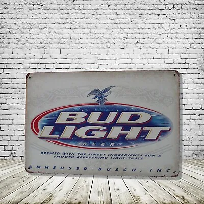 Bud Light Beer Vintage Style Tin Metal Bar Sign Poster Man Cave Collectible New • $9.99