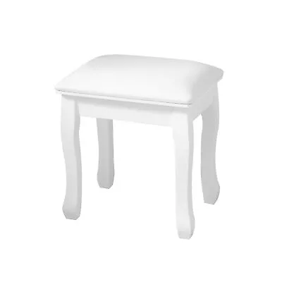 Vanity Stool Makeup Bench Dressing Stool With Solid Wood Legs Non Slip Mat Chair • $75.88