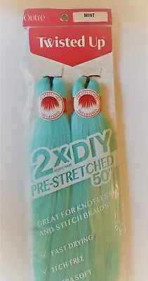 $5.99 • Buy X-Pression Braid Hair Outre 100% Kanekalon Twisted Up DIY Prestretched 50  #Mint