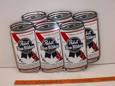 Vintage Pabst Blue Ribbon Beer 6 Pack Metal Sign Advertising • $23