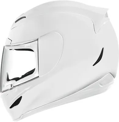 New Icon Airmada Gloss White Motorcycle Helmet Street Stunt Cruiser All Size • $180