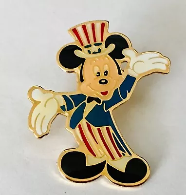 Vtg Mickey Mouse Uncle Sam Lapel Pin Designed By Eastman Kodak For Disney 1989 • $7.99