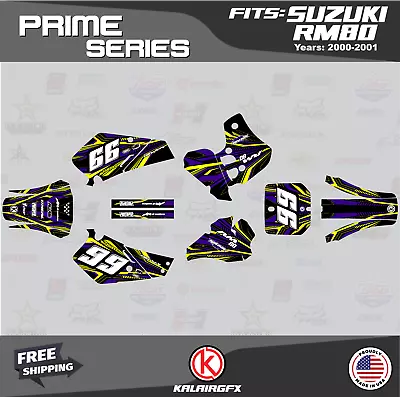 Graphics Decal Kit For Suzuki RM80 (2000-2001) RM80 Prime Series - Purple • $54.99