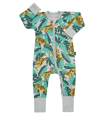 Bonds Baby 2-Way Zip Wondersuit Coverall Tiger In Forest • $18.95