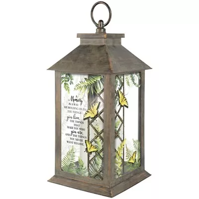MEMORY FERNS Swallowtail Butterfly Memorial LED Candle Lantern By Carson • $32.99