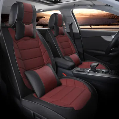 Universal Car Seat Covers PU Leather 5 Seats Full Set Pads Fit For Sedans SUV • $159.39