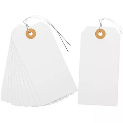  120PCS Shipping Tags 4 3/4 X 2 3/8 Inches Manila Label Tags Hang Tags White • $18.50