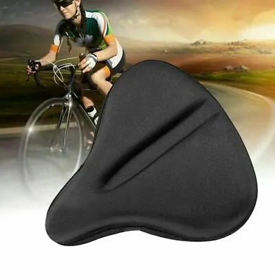 Bike Seat Gel Silicone Cushion Cover For Large And Wide Bicycle Saddle Pad Bike • $9.46