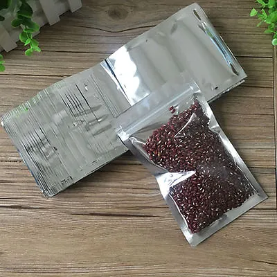 Clear Silver Resealable Self Seal Foil Bag Aluminum Foil Mylar Packaging Pouches • $25.99