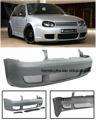 R32 Style Front Bumper W/ Mesh Grille For Mk4 Volkswagen Golf Gti Cover Iv • $2189