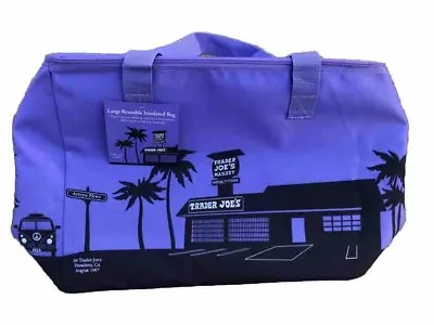 🌸 Trader Joe's “LAVENDER” Insulated Extra Large Cooler Reusable Shopping Bag 🌸 • $19.53