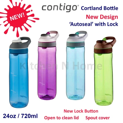 $19.95 • Buy Contigo Cortland Autoseal 24oz/720ml Sport Water Bottle, Travel Mug 
