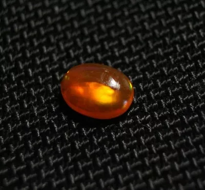 Rare Mexican Fire Opal 0.64ct Cabochon Rainbow Flash AAA Fire Opal 8x6mm Video • £21.99