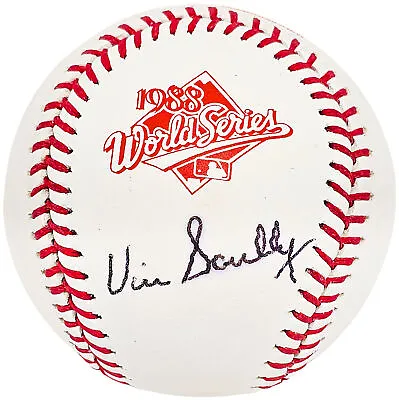 Vin Scully Autographed 1988 World Series Baseball Dodgers Broadcaster Beckett • $799
