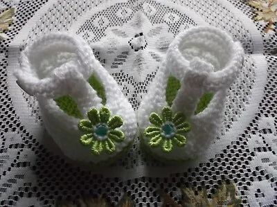 Hand Knitted  Baby Shoes / Booties 0-3 Months  • £2.60