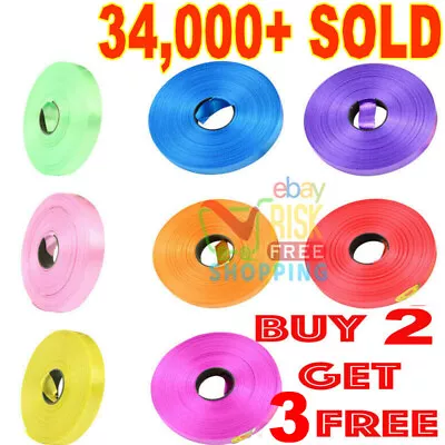 £1.59 • Buy 5mm Balloon Curling Ribbon String 50 Meters Tie Metallic Balloon Ribon Baloons