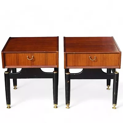Pair Of Mid Century G Plan Bedside Tables Retro Nightstands • £295